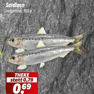 Sardinen aufgetaut, 100 g