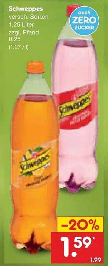 Schweppes versch. Sorten