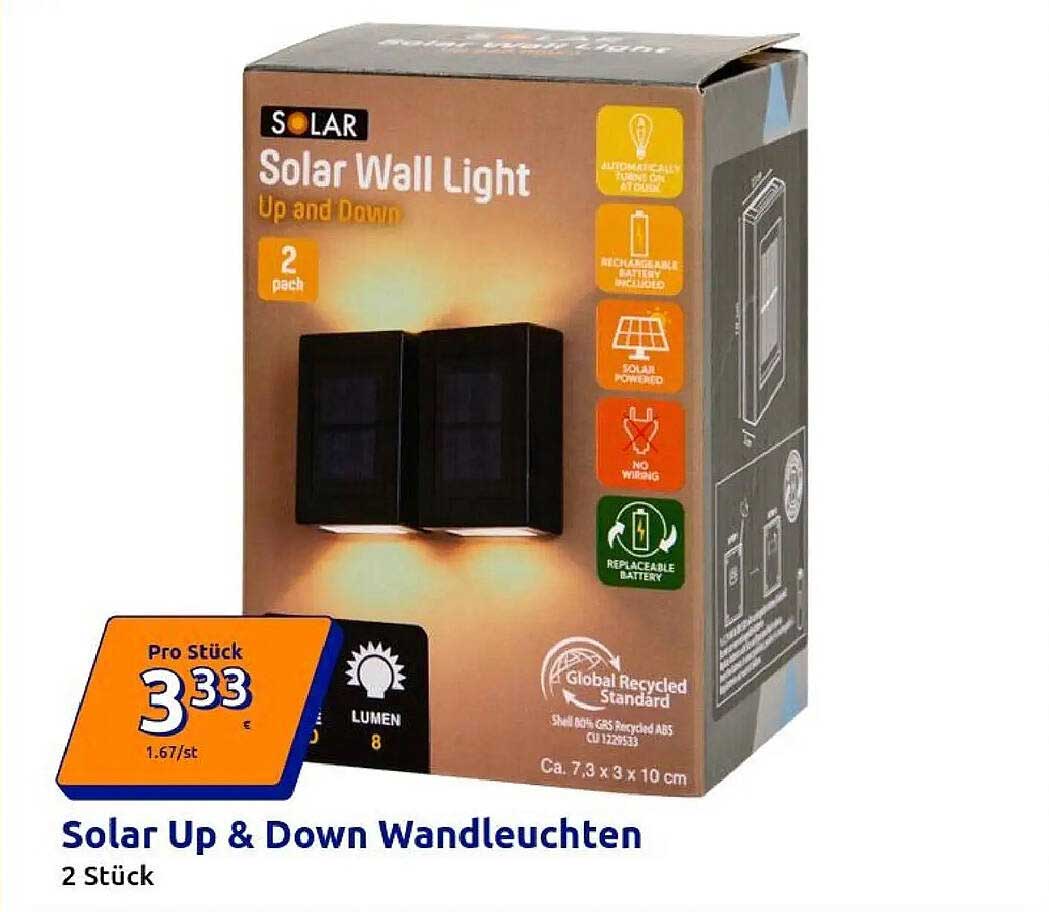 Solar Up & Down Wandleuchten