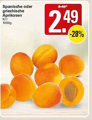 Spanische oder griechische Aprikosen