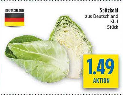 Spitzkohl aus Deutschland Kl. I Stück