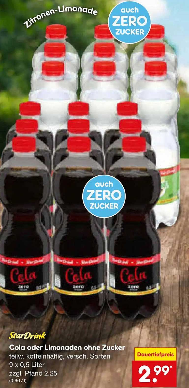StarDrink Cola oder Limonaden ohne Zucker
