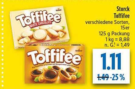 Storck Toffifee verschiedene Sorten, 15er