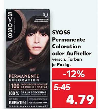 SYOSS Permanente Coloration oder Aufheller versch. Farben je Packg.