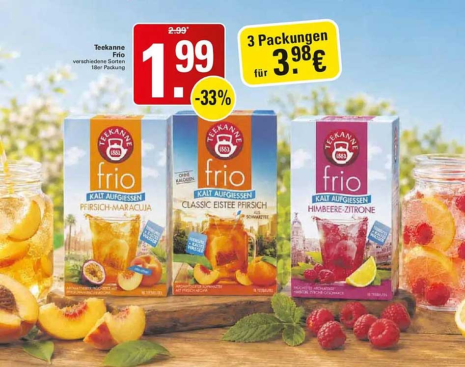 Teekanne Frio verschiedene Sorten 18er Packung