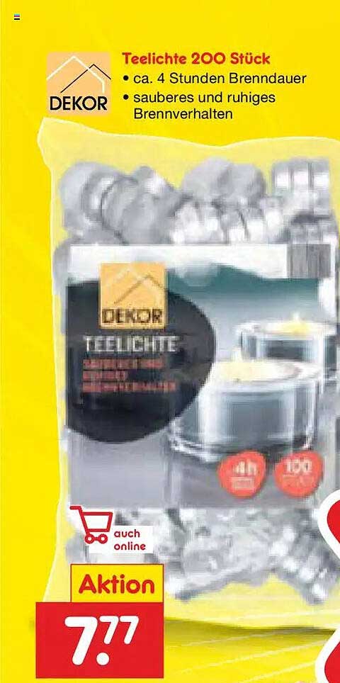 Teelichte 200 Stück