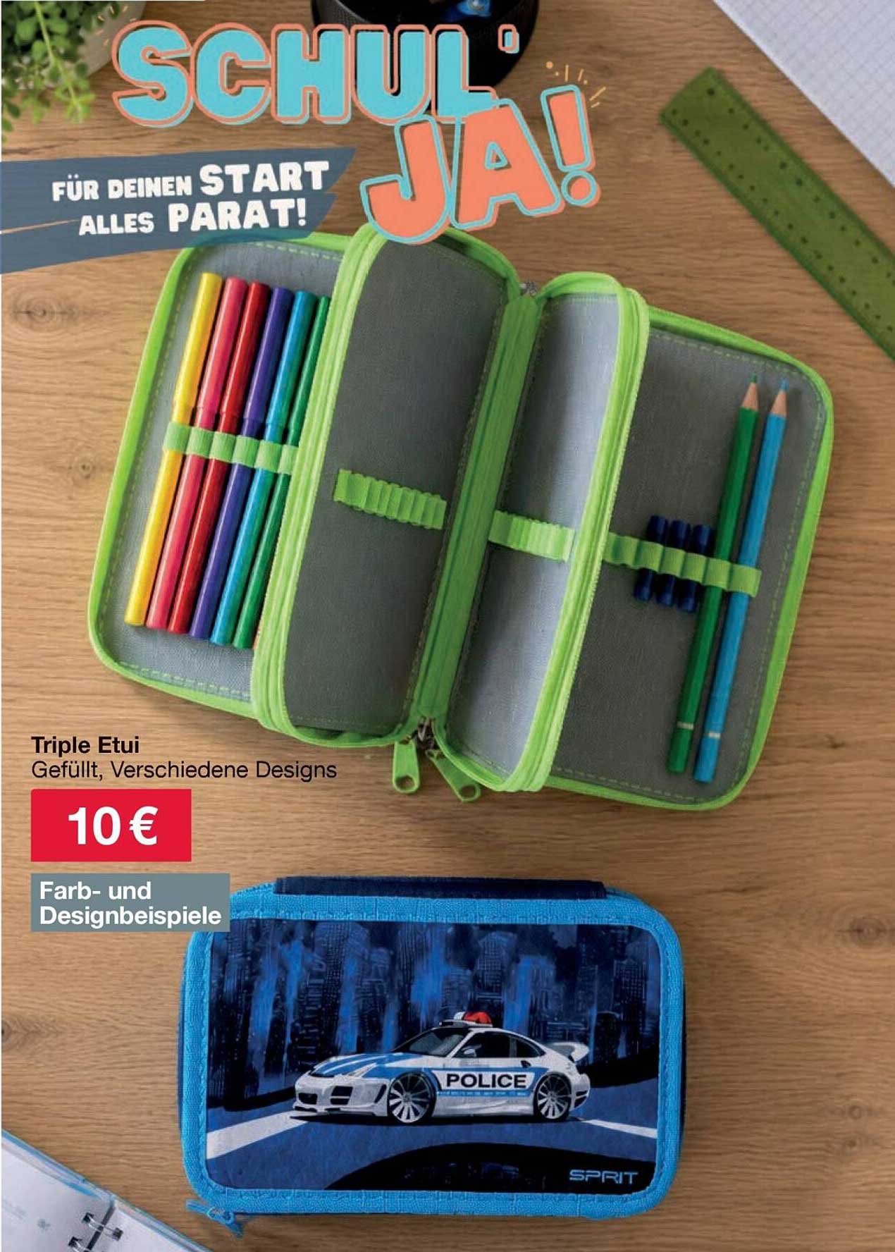 Triple Etui Gefüllt, Verschiedene Designs