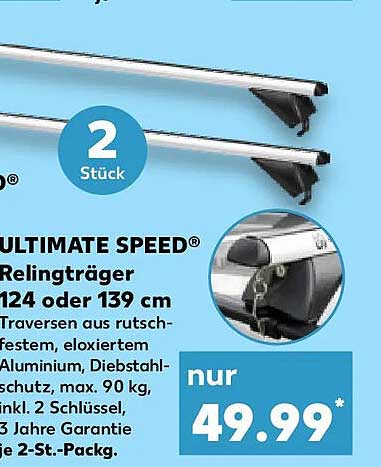 ULTIMATE SPEED® Relingträger 124 oder 139 cm