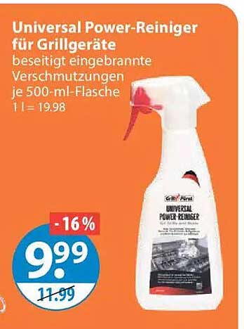 Universal Power-Reiniger für Grillgeräte