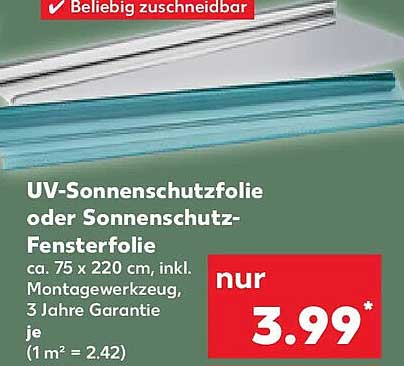 UV-Sonnenschutzfolie oder Sonnenschutz-Fensterfolie