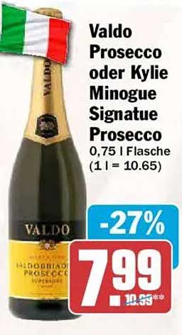 Valdo Prosecco oder Kylie Minogue Signature Prosecco