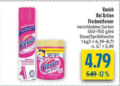 Vanish Oxi Action Fleckenentferner