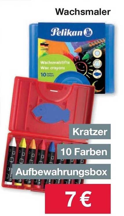 Wachsmaler Kratzer 10 Farben Aufbewahrungsbox