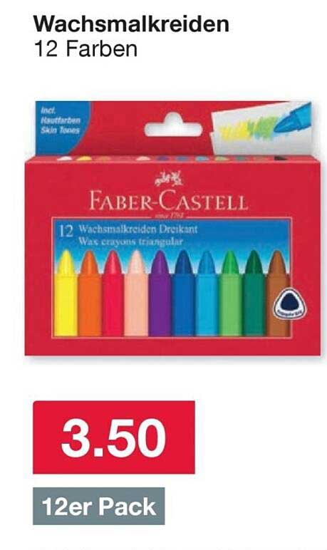 Wachsmalkreiden 12 Farben