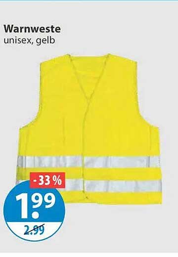 Warnweste unisex, gelb