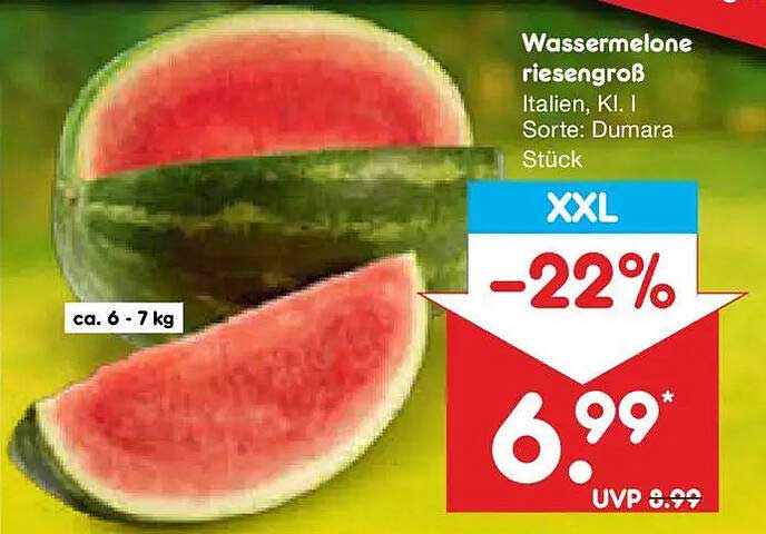 Wassermelone riesengroß