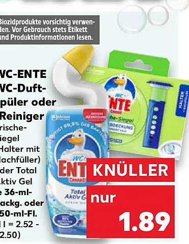 WC-ENTE WC-Duftspüler oder Reiniger