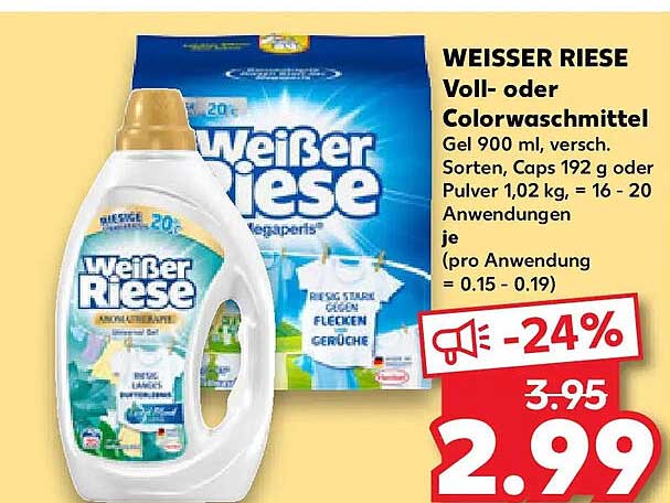 WEISSER RIESE Voll- oder Colorwaschmittel