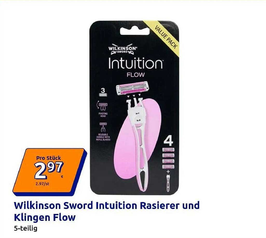 Wilkinson Sword Intuition Rasierer und Klingen Flow