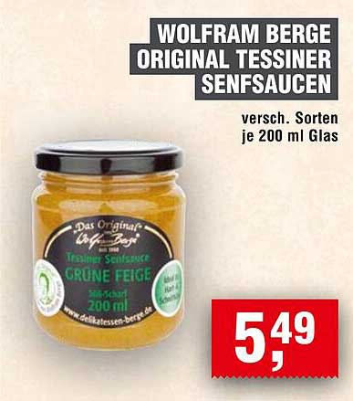 WOLFRAM BERGE ORIGINAL TESSINER SENFSAUCEN