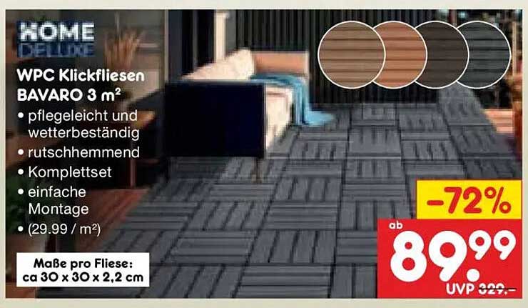 WPC Klickfliesen BAVARO 3 m²