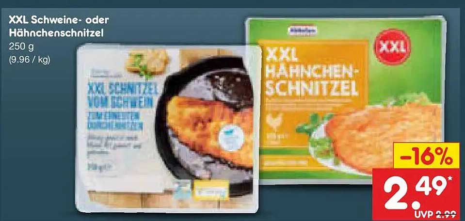 XXL Schweine- oder Hähnchenschnitzel