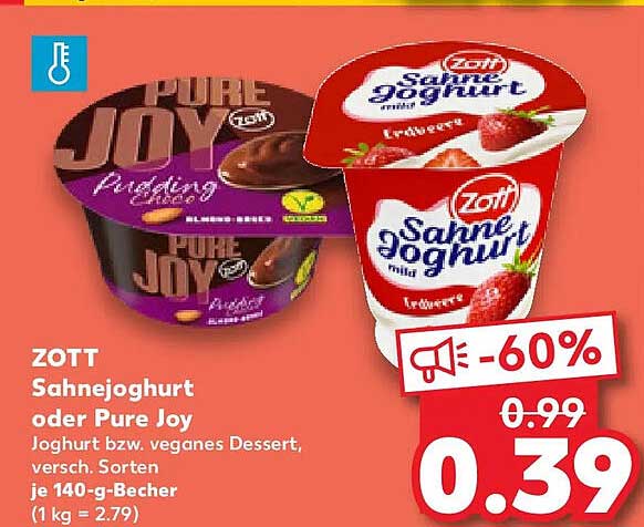 ZOTT Sahnejoghurt oder Pure Joy