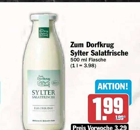 Zum Dorfkrug Sylter Salatfrische 500 ml Flasche (1 l = 3.98)