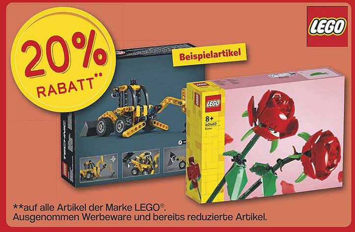 20% Rabatt auf alle Artikel der Marke LEGO