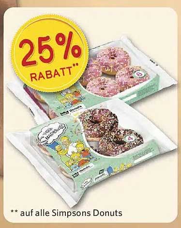 25% Rabatt auf alle Simpsons Donuts