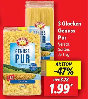 3 Glocken Genuss Pur - Spaghetti 1 kg