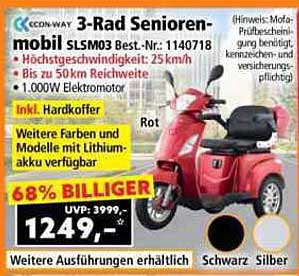 3-Rad Senioren-mobil SLSM03 - Ihr praktischer Begleiter