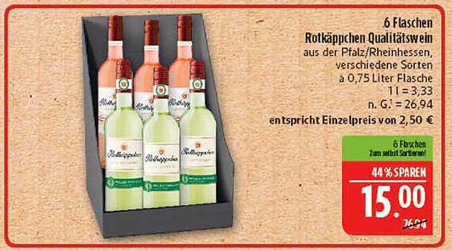 6 Flaschen Rotkäppchen Qualitätswein