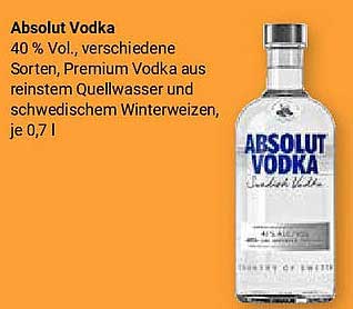 Absolut Vodka 0,7 l - Premium Vodka aus Schweden