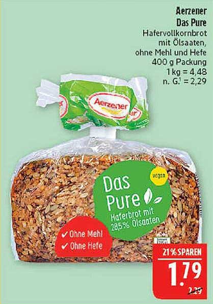 Aerzener Das Pure Hafervollkornbrot mit Ölsaaten 400 g