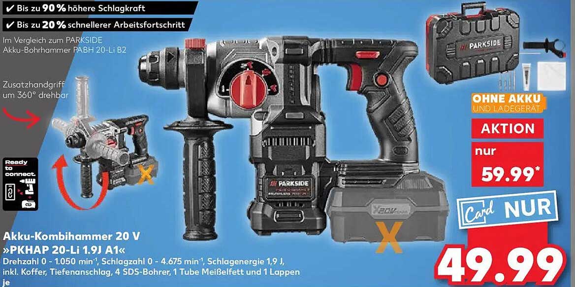 Akku-Kombihammer 20 V »PKHAP 20-Li 1,9 J A1«