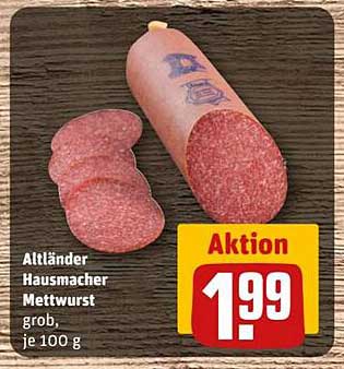 Altländer Hausmacher Mettwurst grob, je 100 g