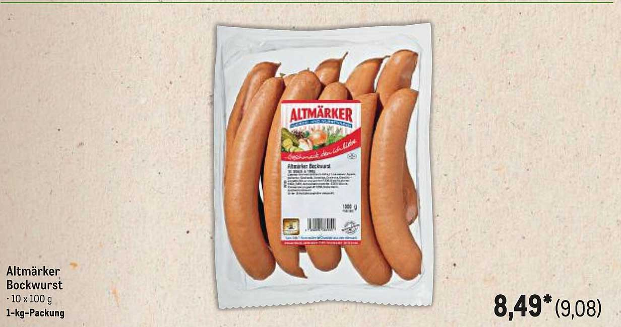 Altmärker Bockwurst - 10 x 100 g