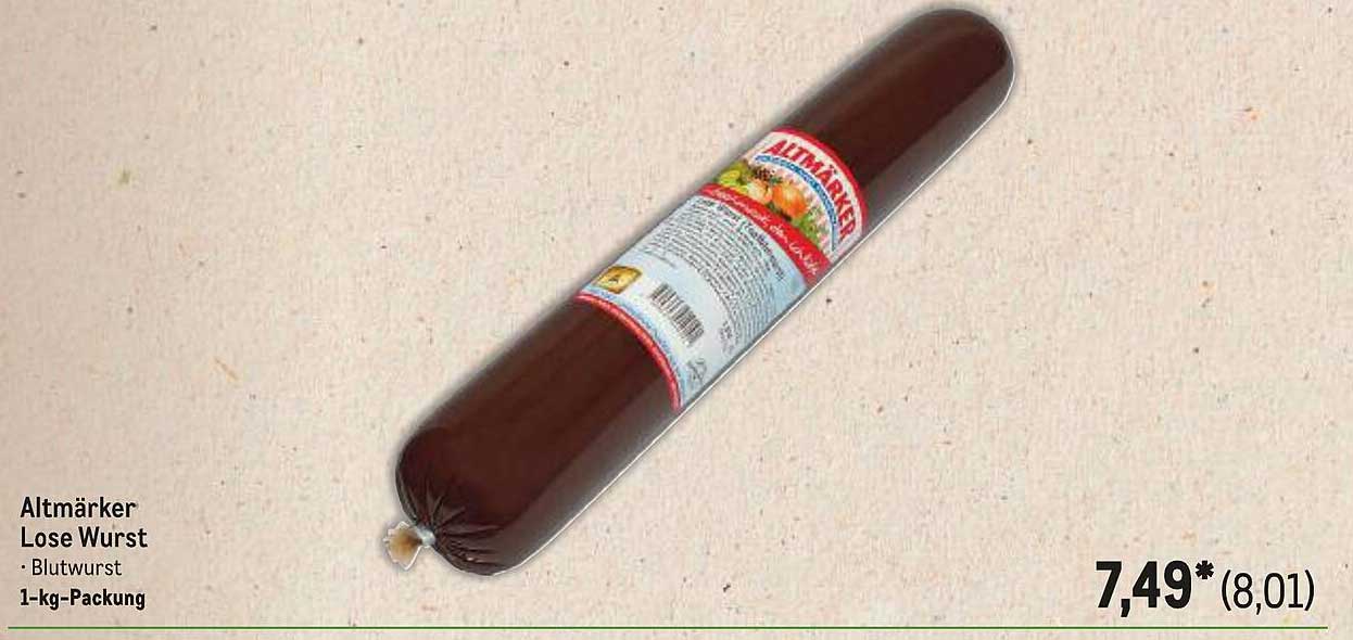 Altmärker Lose Wurst – Blutwurst 1-kg-Packung
