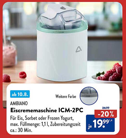 AMBIANO Eismaschine ICM-2PC
