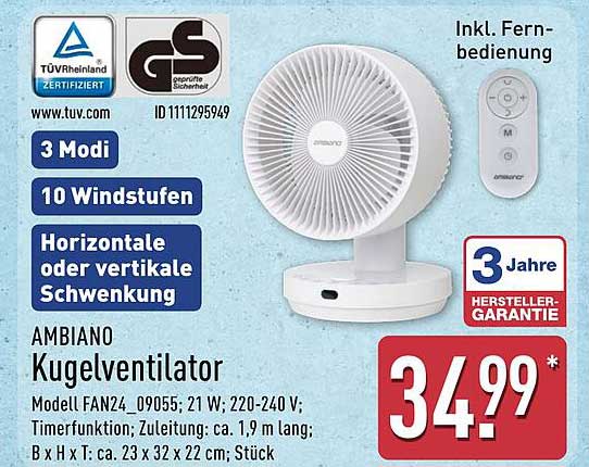 AMBIANO Kugelventilator
