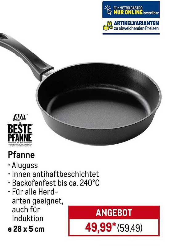 AMT Beste Pfanne 28 cm mit Antihaftbeschichtung