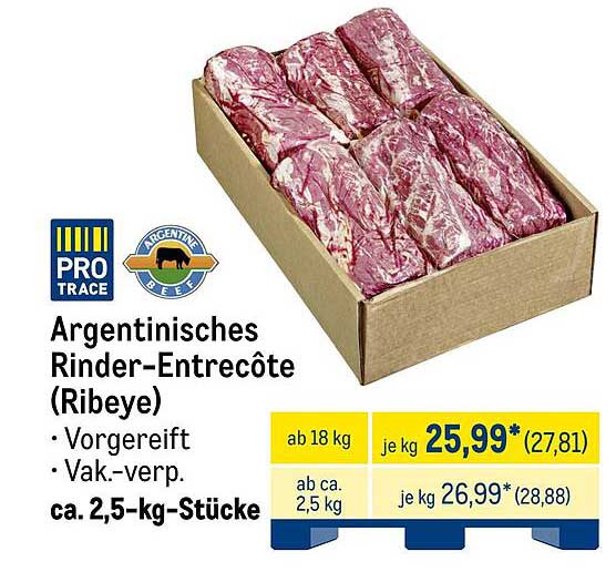 Argentinisches Rinder-Entrecôte (Ribeye)