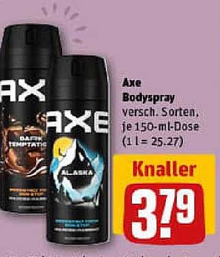 Axe Bodyspray, versch. Sorten, je 150-ml-Dose