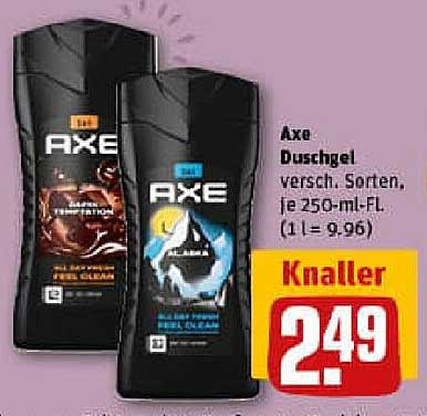 Axe Duschgel verschiedene Sorten, je 250-ml-Fl.