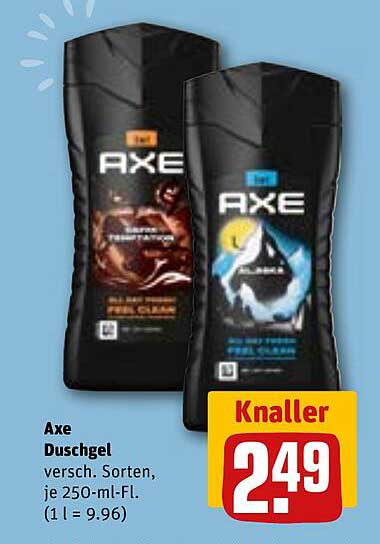 Axe Duschgel - verschiedene Sorten, je 250-ml-Fl.