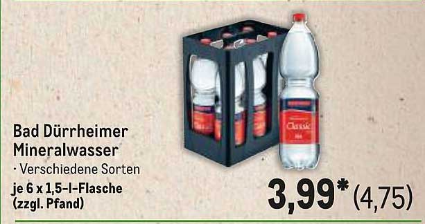 Bad Dürrheimer Mineralwasser - verschiedene Sorten im 6er Pack