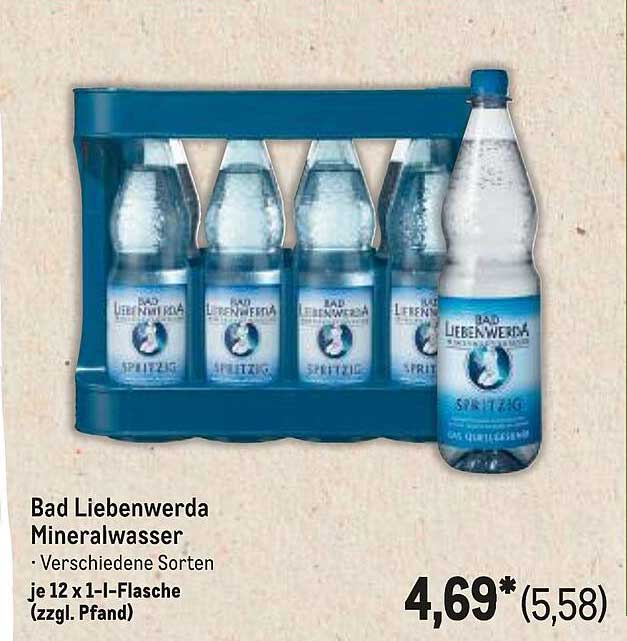 Bad Liebenwerda Mineralwasser - Verschiedene Sorten