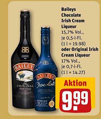 Baileys Chocolate Irish Cream Liqueur und Original Irish Cream Liqueur