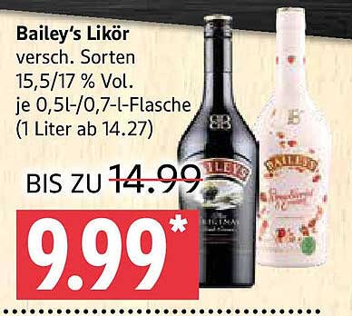 Bailey's Likör – verschiedene Sorten